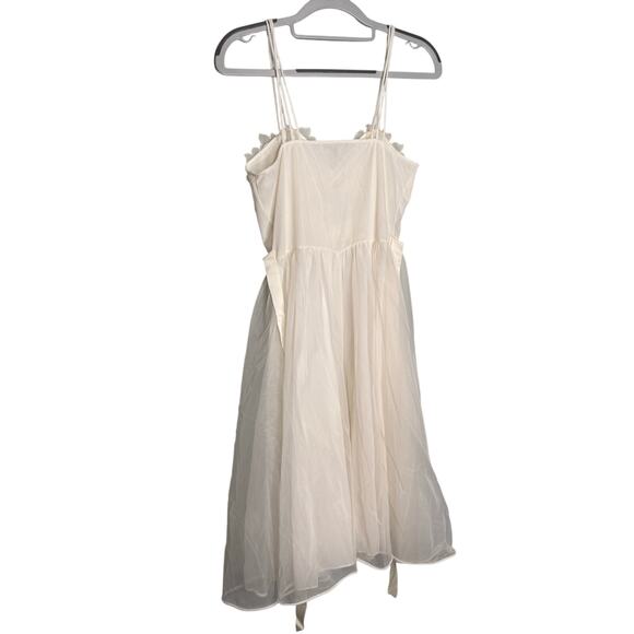 Vintage 50s Laros two piece sleepwear set peignor and nightgown lace off white - Picture 8 of 16